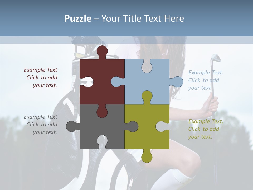 Meadow Woman Sport PowerPoint Template