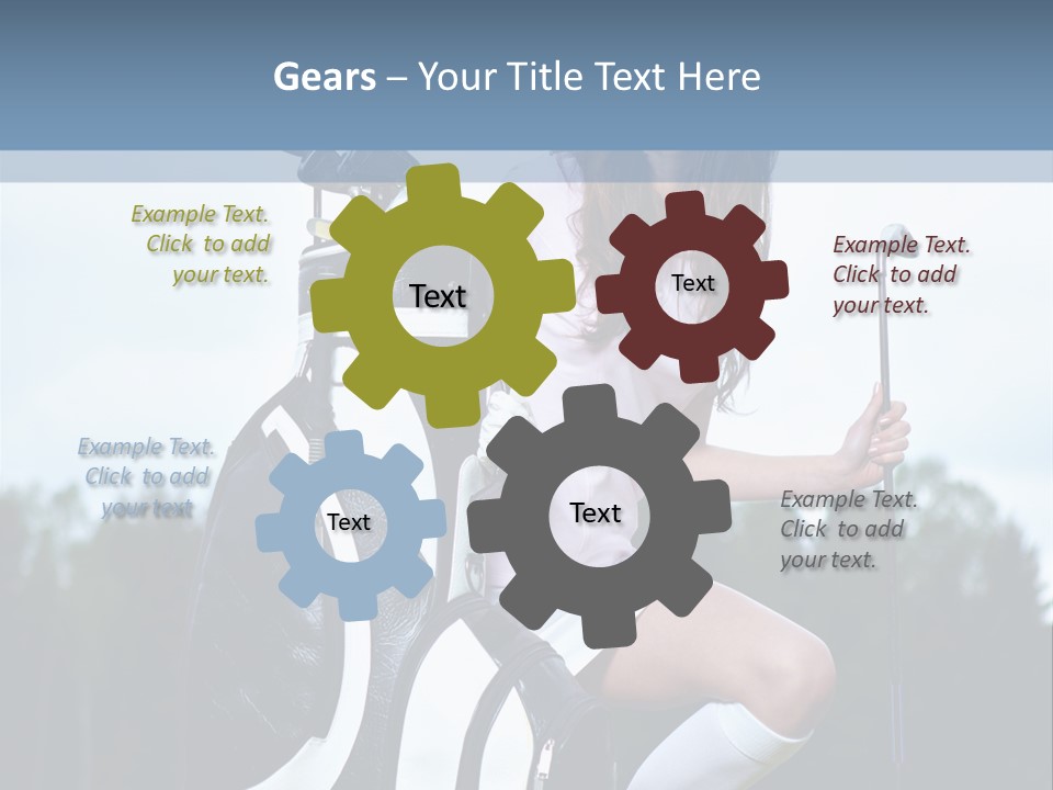 Meadow Woman Sport PowerPoint Template