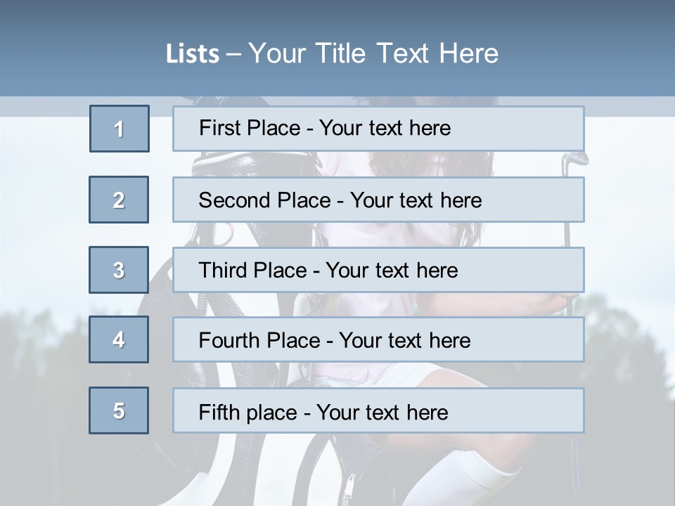 Meadow Woman Sport PowerPoint Template