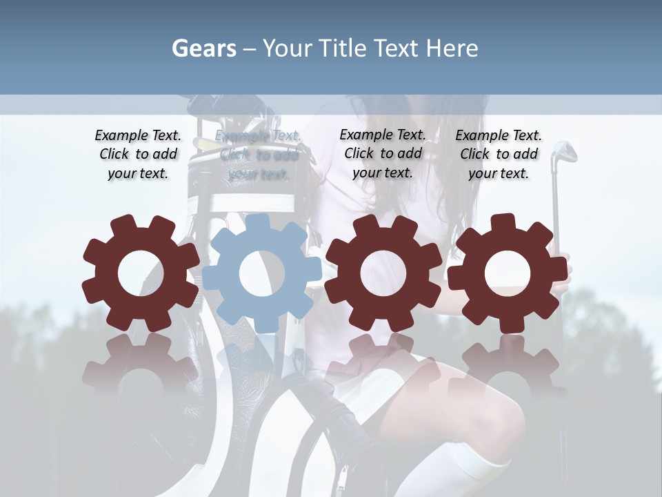 Meadow Woman Sport PowerPoint Template