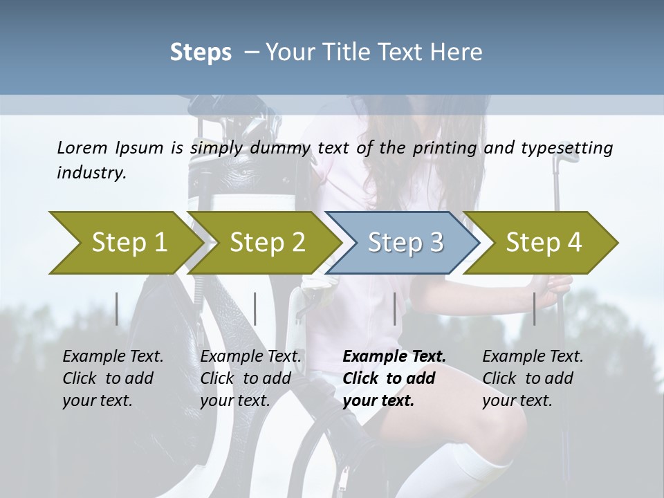 Meadow Woman Sport PowerPoint Template