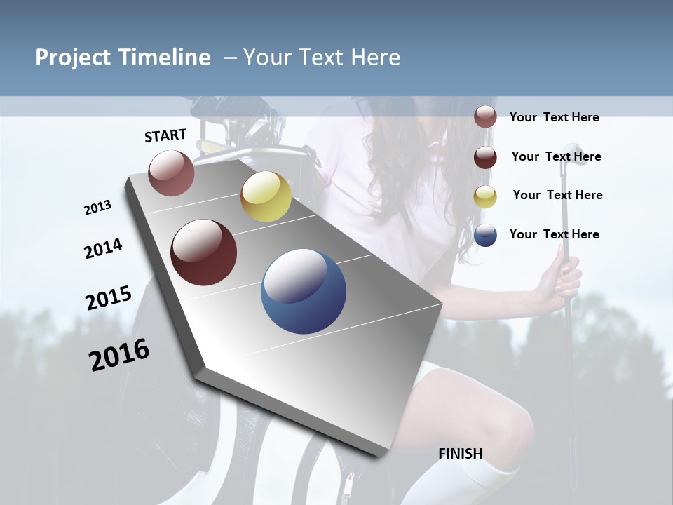 Meadow Woman Sport PowerPoint Template