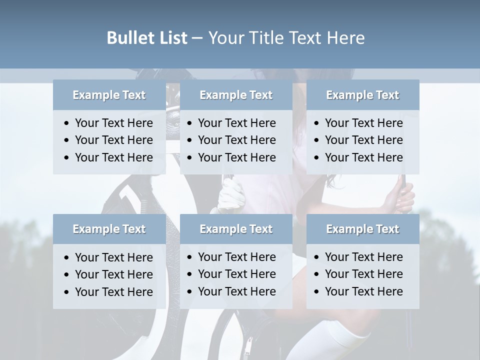 Meadow Woman Sport PowerPoint Template