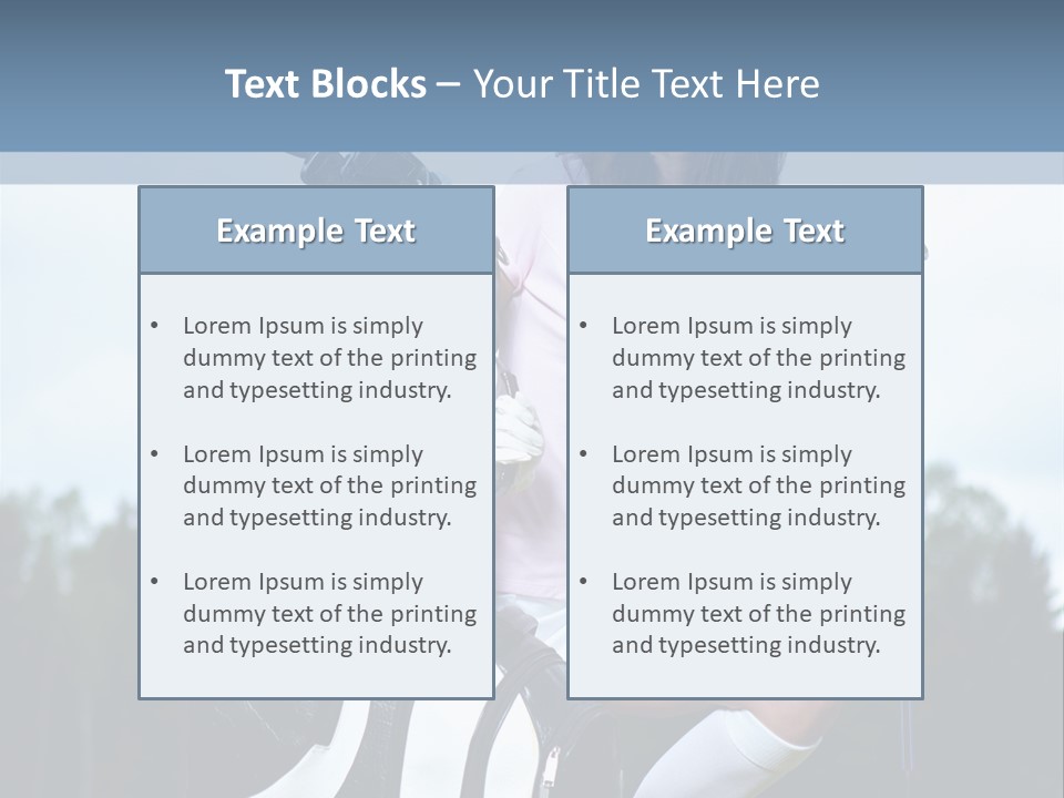 Meadow Woman Sport PowerPoint Template