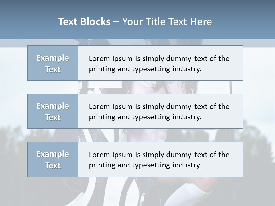 Meadow Woman Sport PowerPoint Template