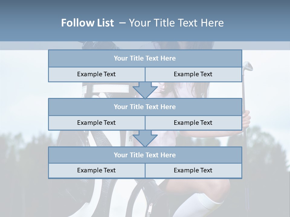 Meadow Woman Sport PowerPoint Template