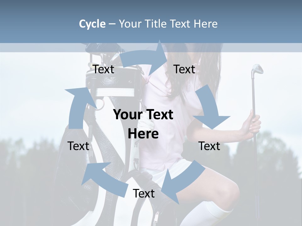 Meadow Woman Sport PowerPoint Template