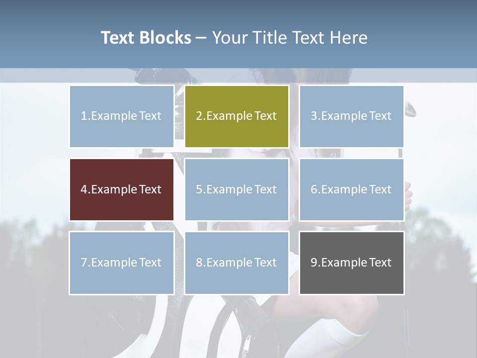 Meadow Woman Sport PowerPoint Template