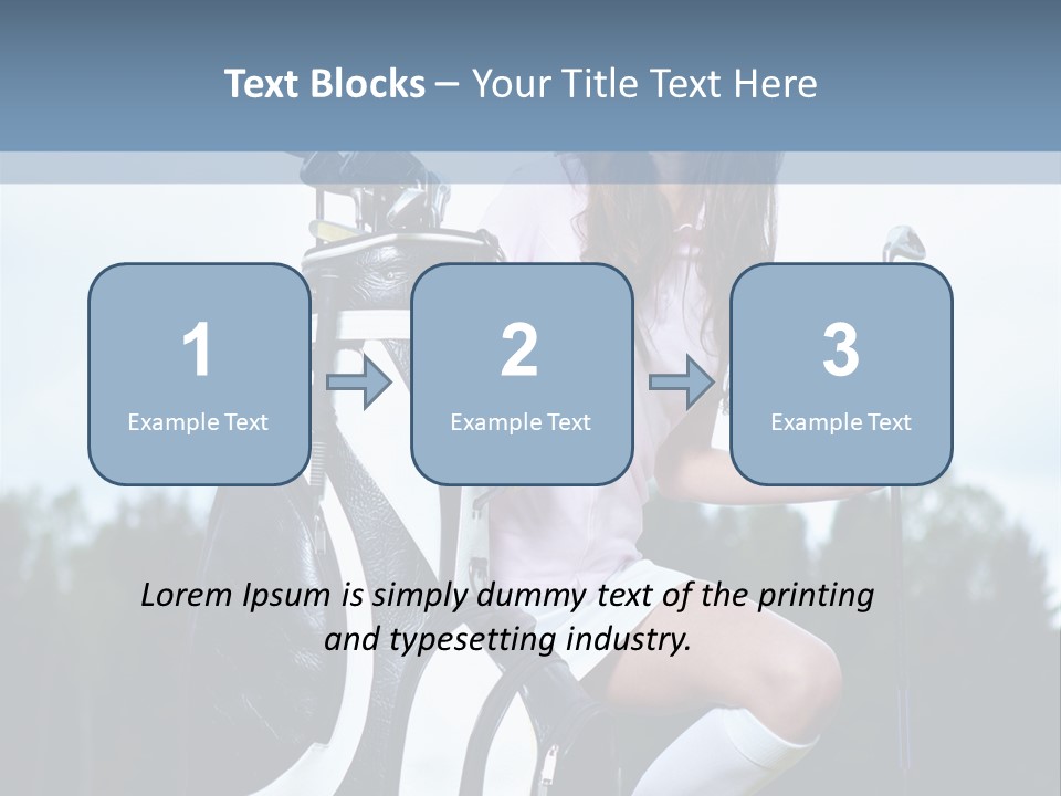 Meadow Woman Sport PowerPoint Template