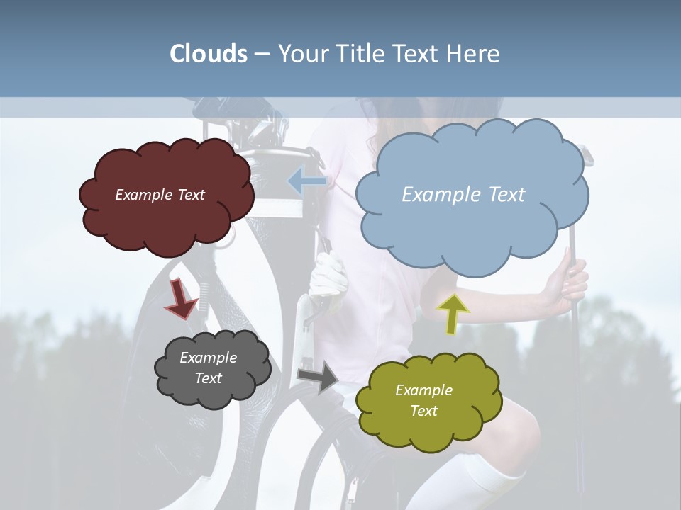 Meadow Woman Sport PowerPoint Template