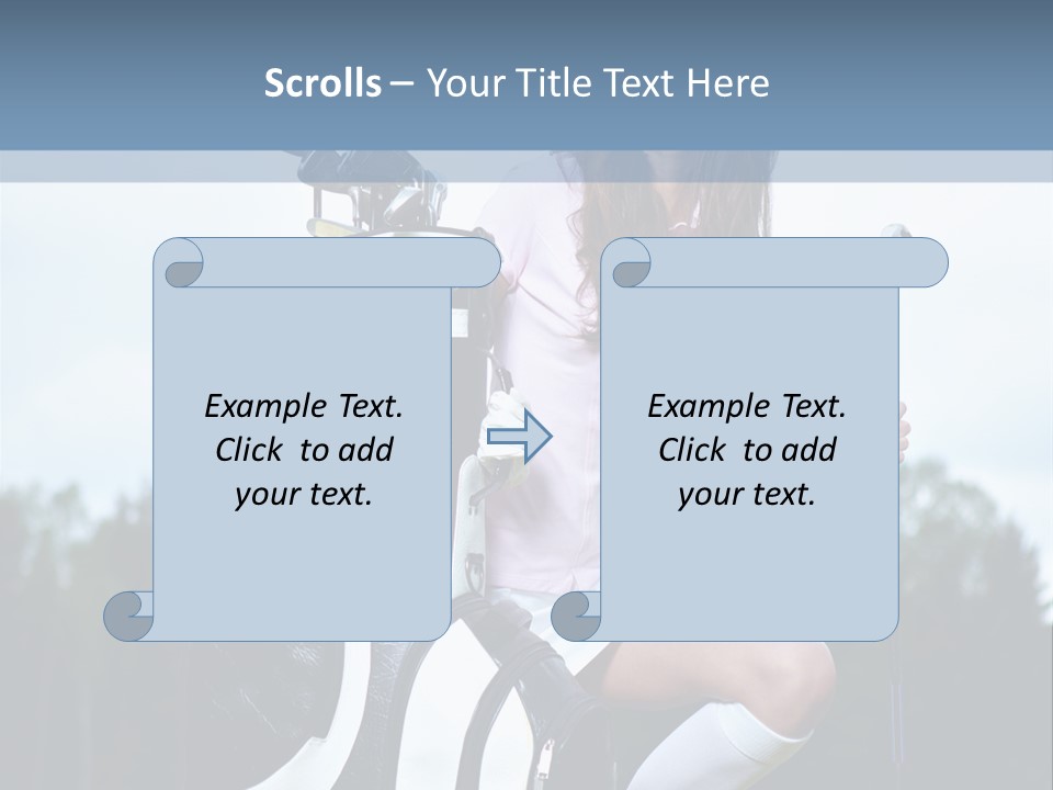 Meadow Woman Sport PowerPoint Template