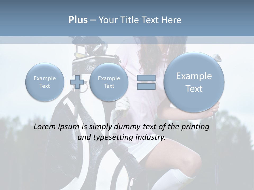 Meadow Woman Sport PowerPoint Template