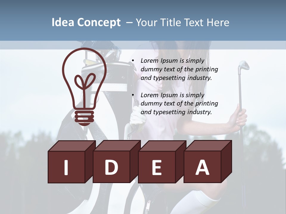 Meadow Woman Sport PowerPoint Template