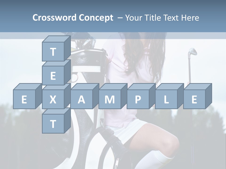 Meadow Woman Sport PowerPoint Template