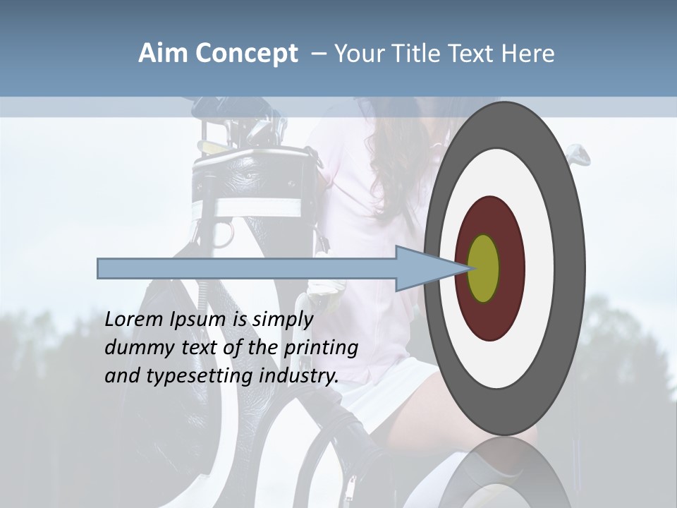 Meadow Woman Sport PowerPoint Template