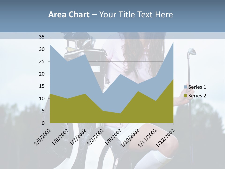 Meadow Woman Sport PowerPoint Template