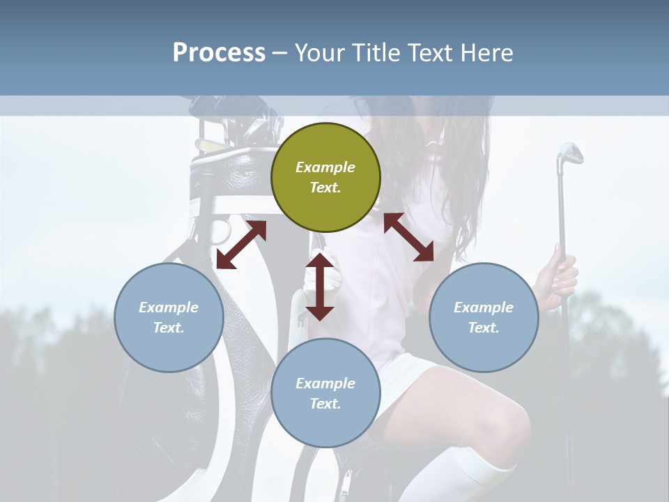 Meadow Woman Sport PowerPoint Template