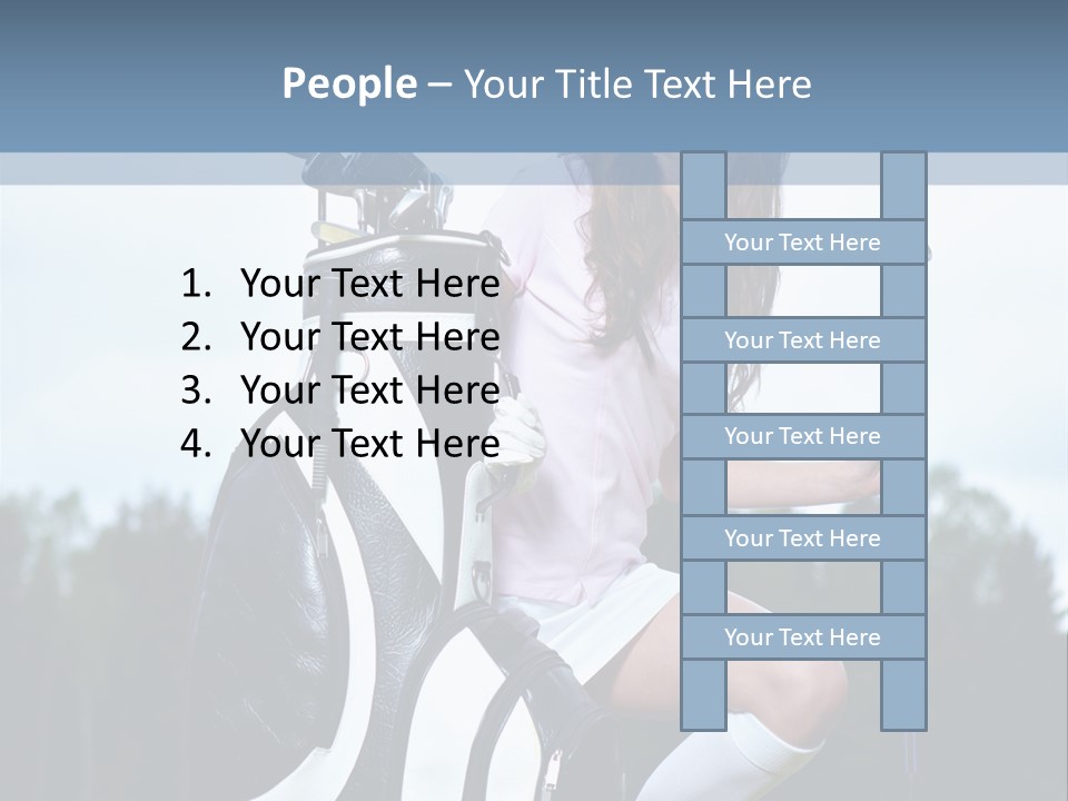 Meadow Woman Sport PowerPoint Template