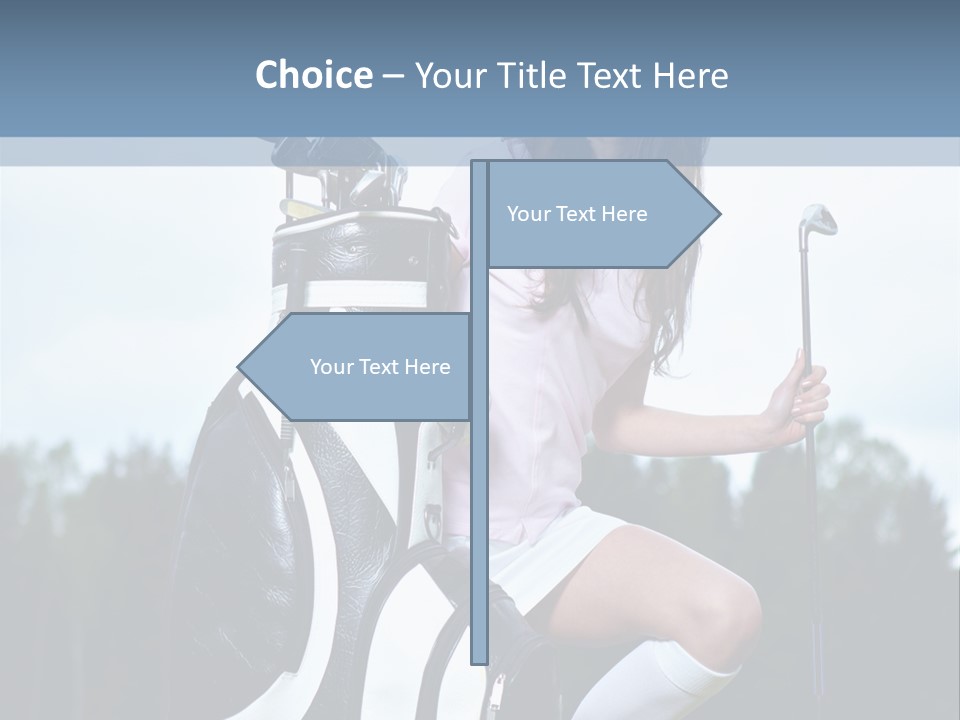 Meadow Woman Sport PowerPoint Template