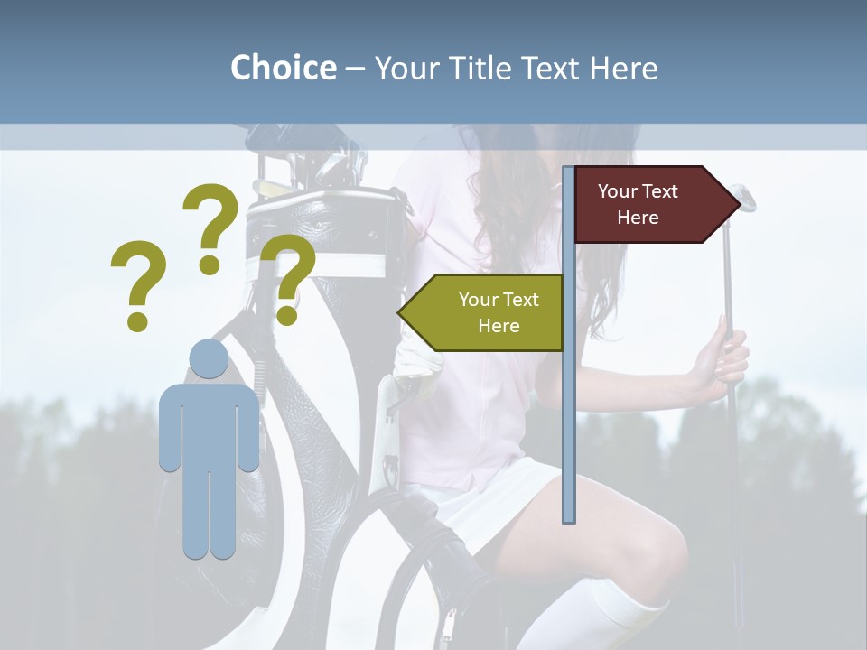 Meadow Woman Sport PowerPoint Template