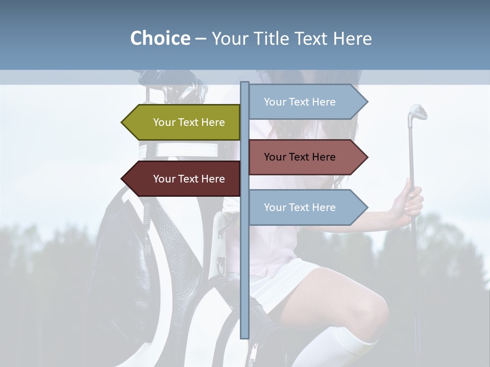 Meadow Woman Sport PowerPoint Template