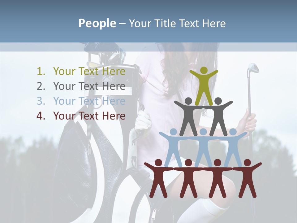 Meadow Woman Sport PowerPoint Template