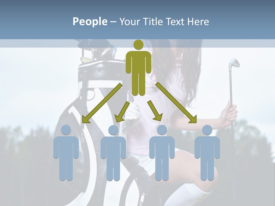 Meadow Woman Sport PowerPoint Template