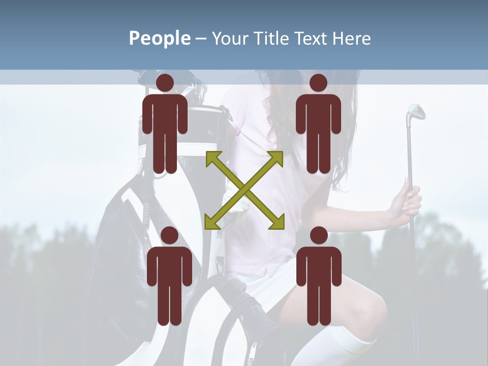 Meadow Woman Sport PowerPoint Template