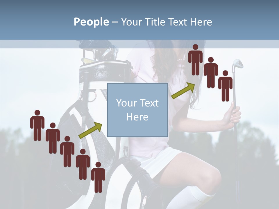 Meadow Woman Sport PowerPoint Template