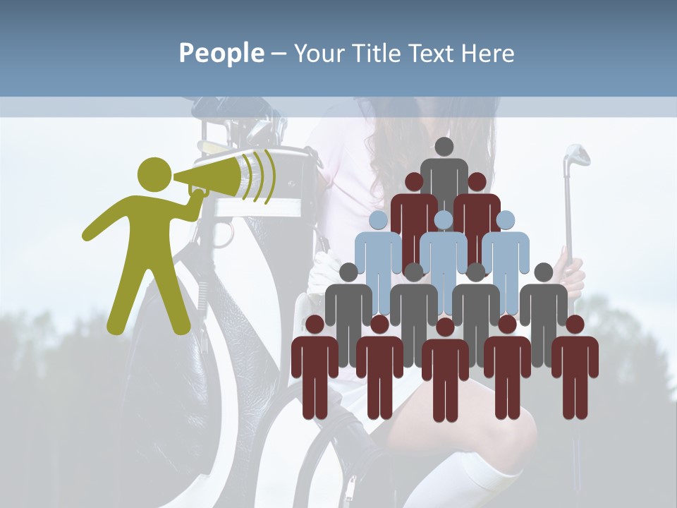 Meadow Woman Sport PowerPoint Template