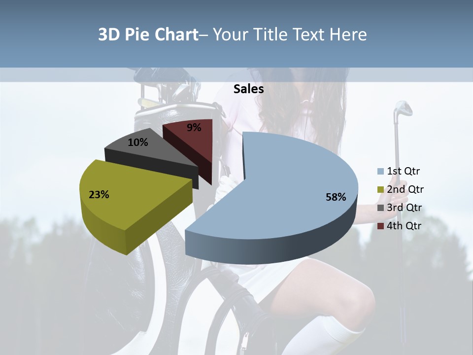 Meadow Woman Sport PowerPoint Template