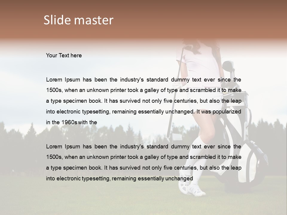 Club Grass Fashion PowerPoint Template