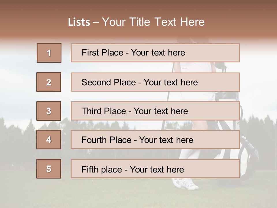 Club Grass Fashion PowerPoint Template