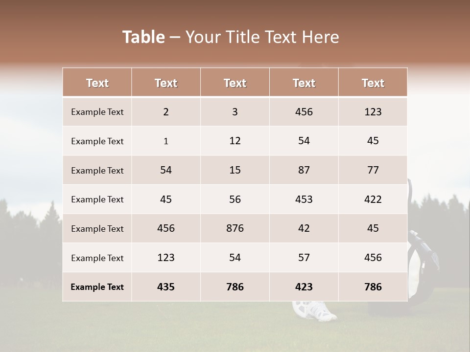 Club Grass Fashion PowerPoint Template