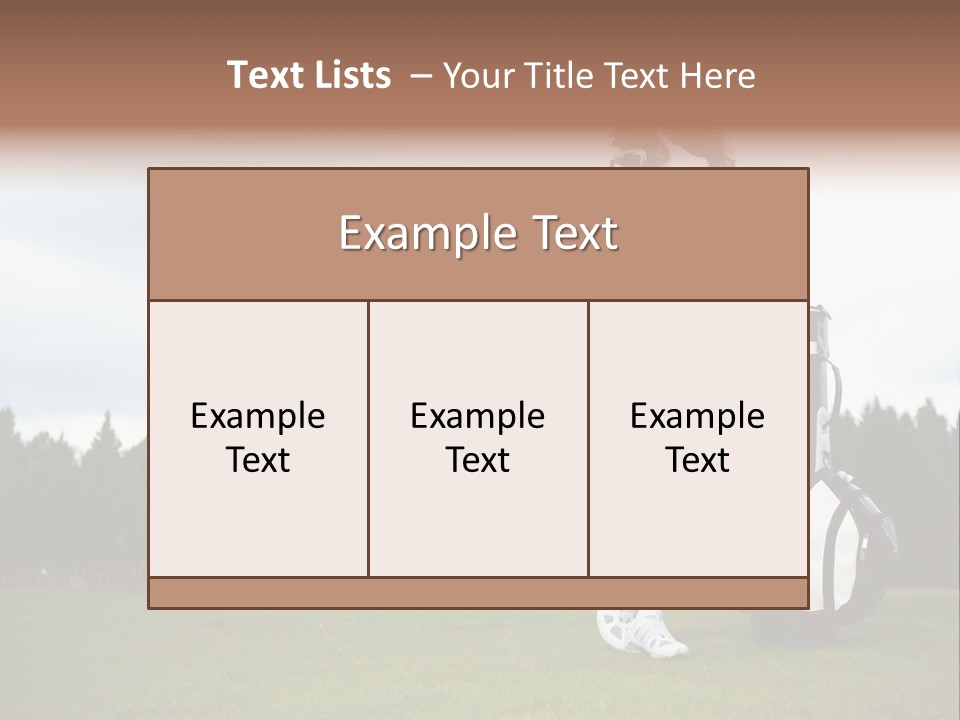 Club Grass Fashion PowerPoint Template