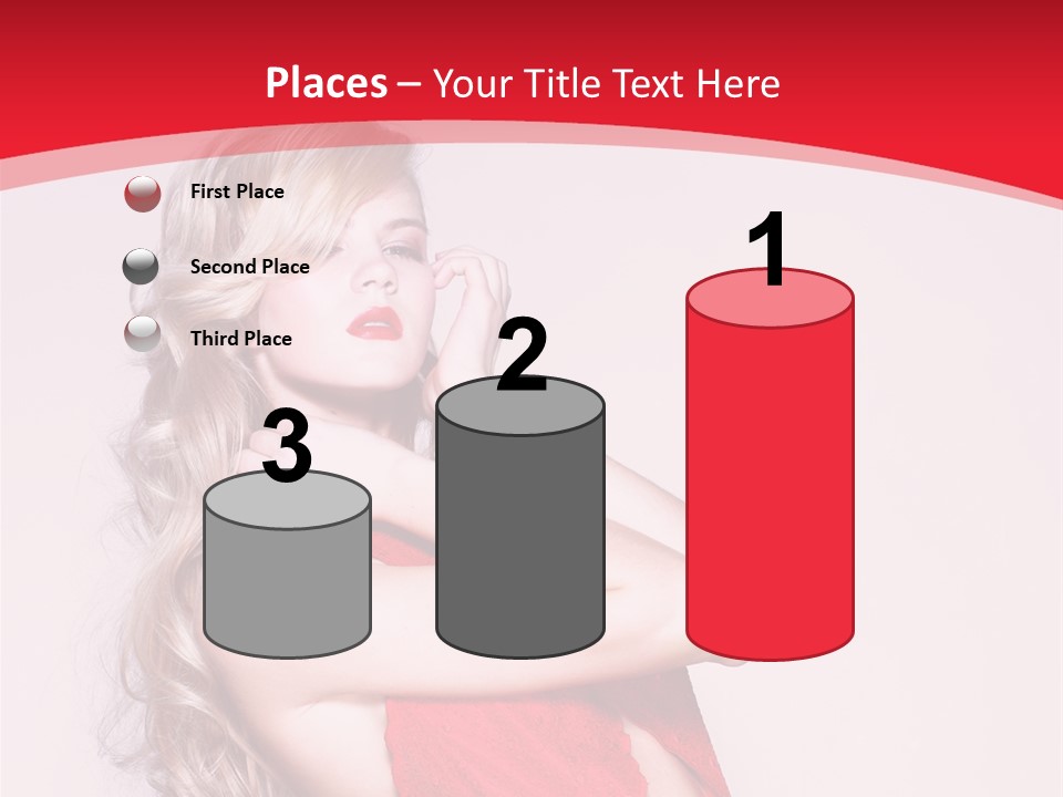 Looking Sensuality White PowerPoint Template