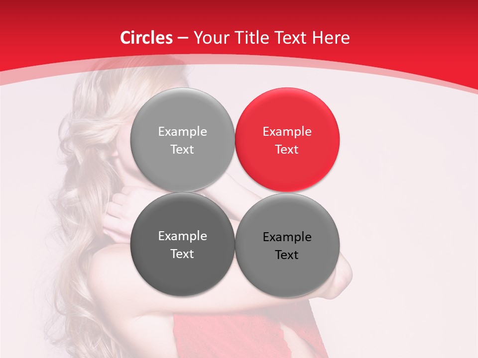 Looking Sensuality White PowerPoint Template