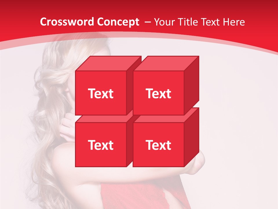 Looking Sensuality White PowerPoint Template