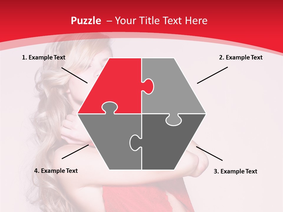 Looking Sensuality White PowerPoint Template