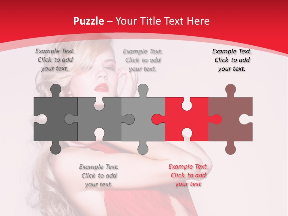 Looking Sensuality White PowerPoint Template