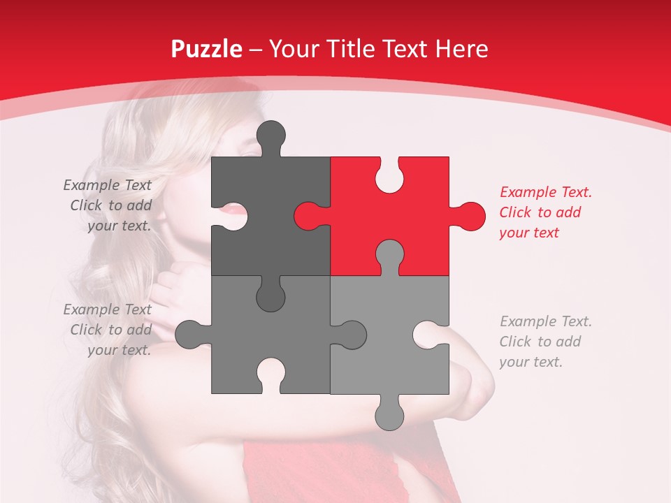 Looking Sensuality White PowerPoint Template
