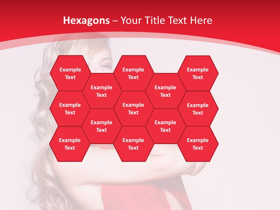 Looking Sensuality White PowerPoint Template