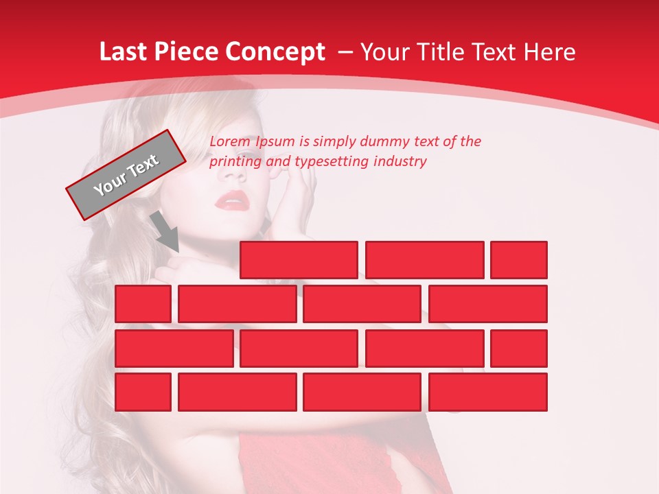 Looking Sensuality White PowerPoint Template