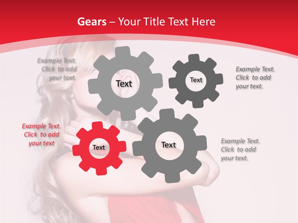 Looking Sensuality White PowerPoint Template