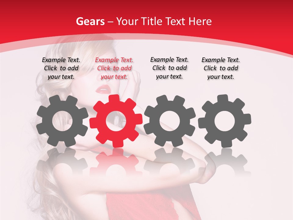 Looking Sensuality White PowerPoint Template