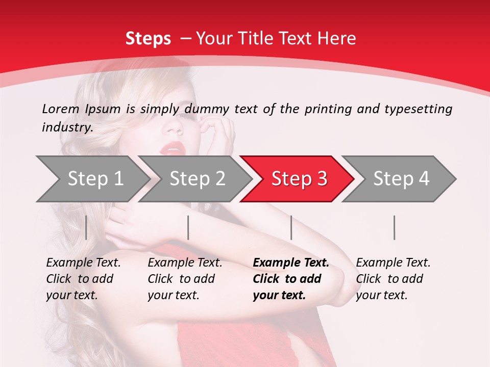 Looking Sensuality White PowerPoint Template