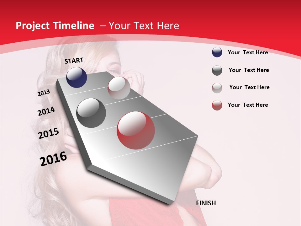 Looking Sensuality White PowerPoint Template