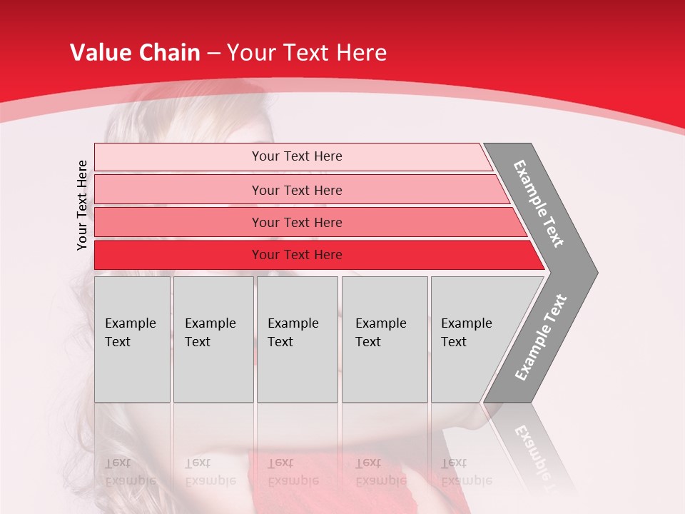 Looking Sensuality White PowerPoint Template