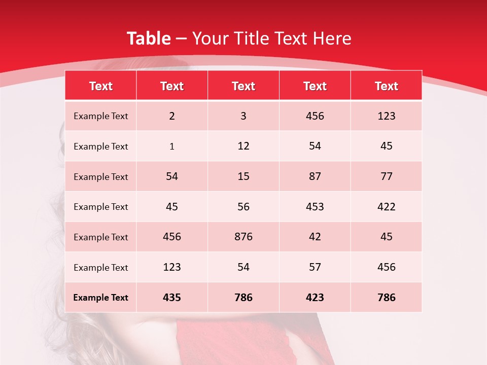 Looking Sensuality White PowerPoint Template