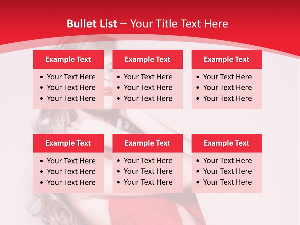 Looking Sensuality White PowerPoint Template